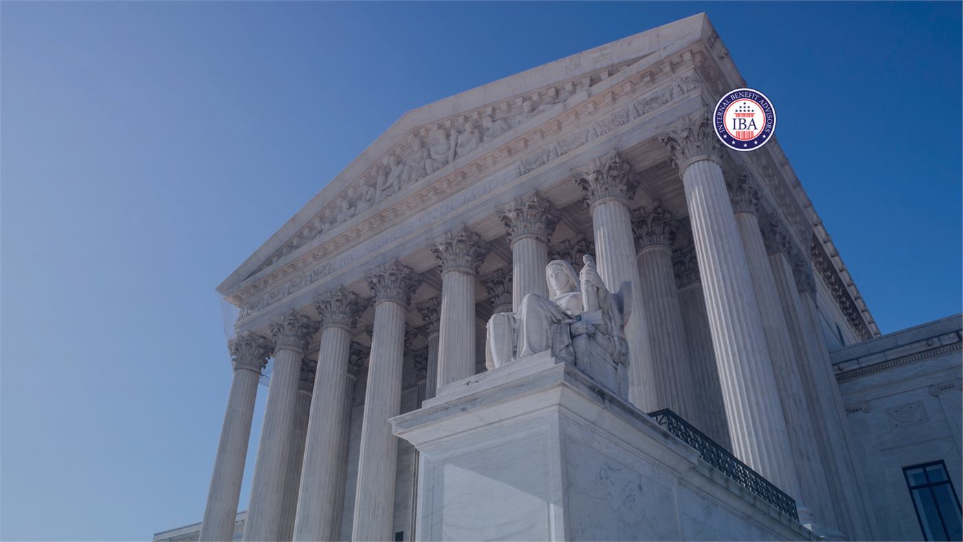 The columned facade of the United States Supreme Court building