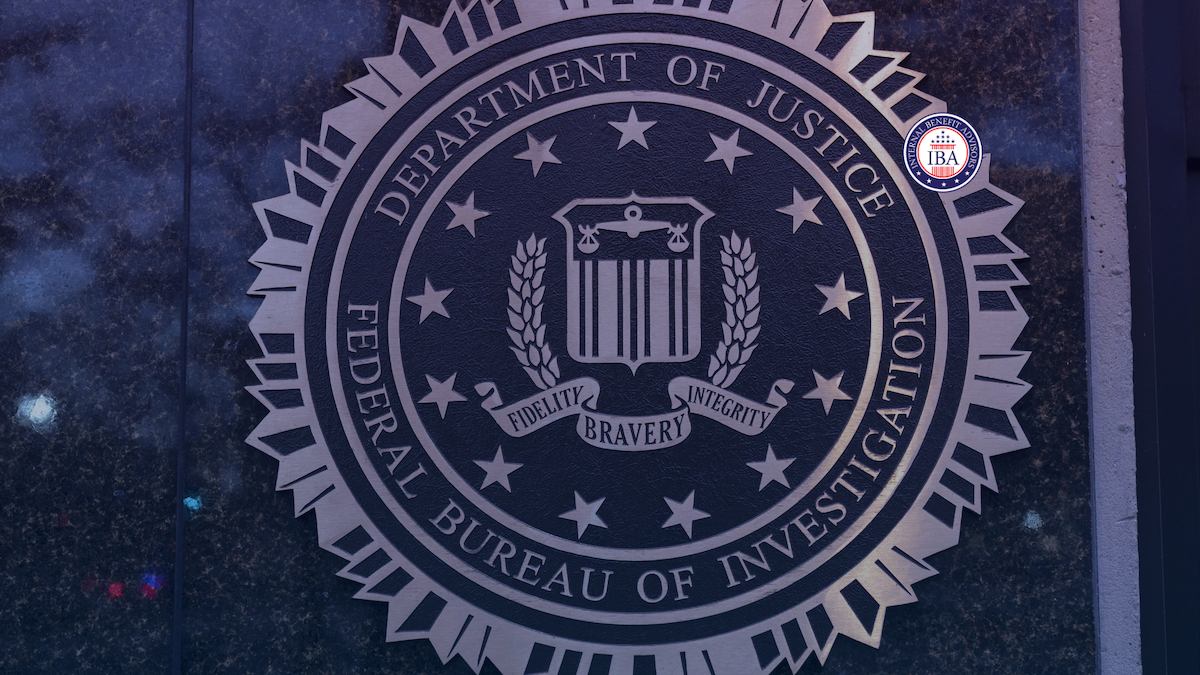 The seal of the Department of Justice Federal Bureau of Investigation